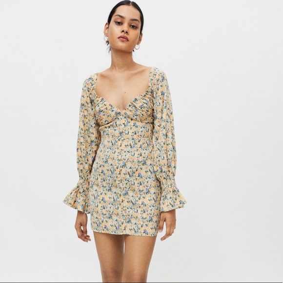 Kiss The Sky Floral Bardot Mini Dress - Picture 3 of 3